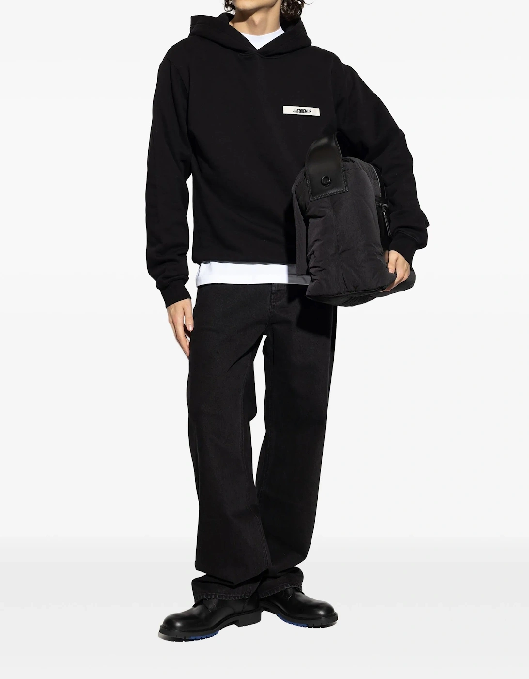 Gros Grain Hooded Sweatshirt Black