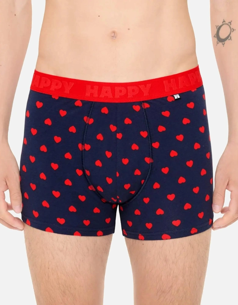 Hearts Boxer Trunk, Navy
