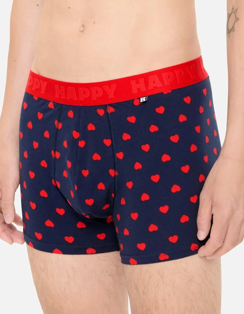 Hearts Boxer Trunk, Navy