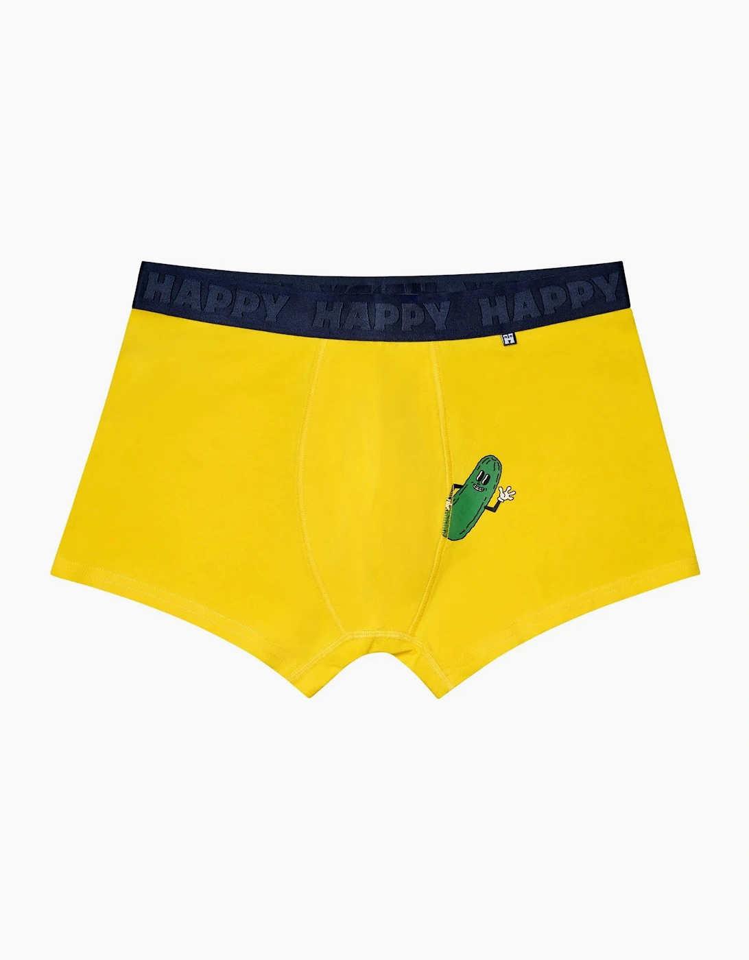 Happy Socks Men's Yellow Gherkin Boxer Trunk, - Size: 33/32/32
