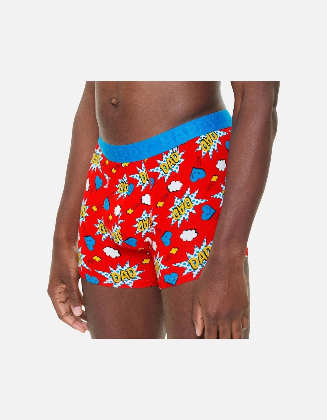 2-Pack Super Dad Boxer Trunks Gift Box, Blue/Red