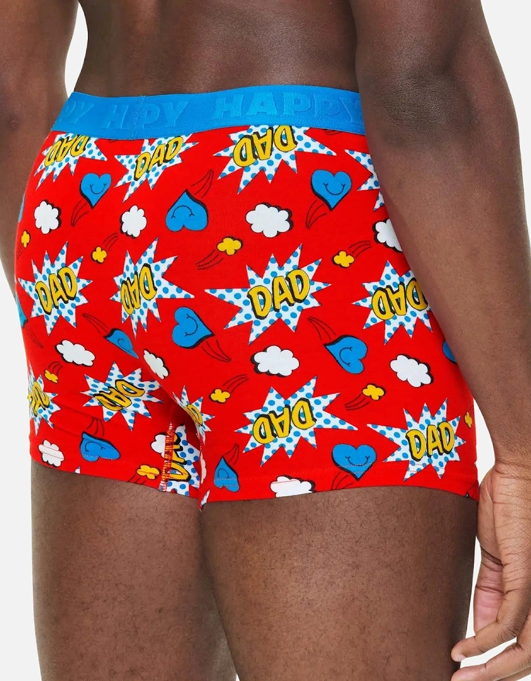 2-Pack Super Dad Boxer Trunks Gift Box, Blue/Red