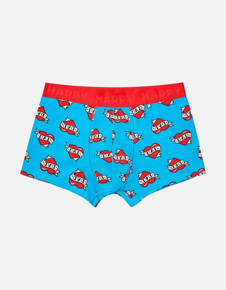 2-Pack Super Dad Boxer Trunks Gift Box, Blue/Red
