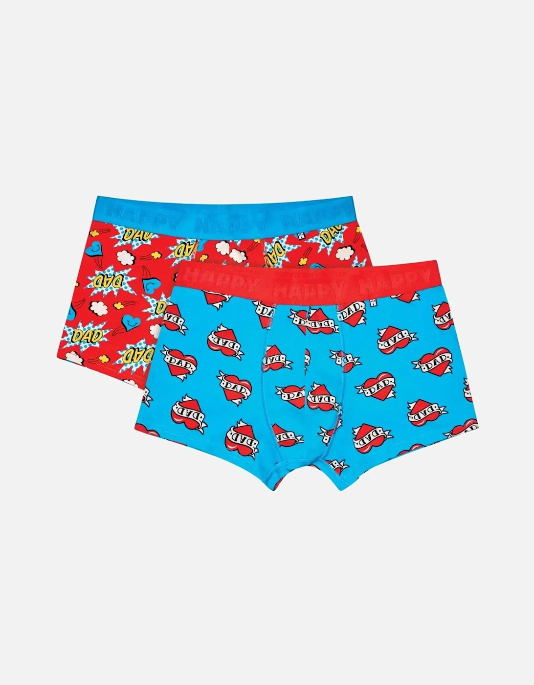 2-Pack Super Dad Boxer Trunks Gift Box, Blue/Red, 9 of 8