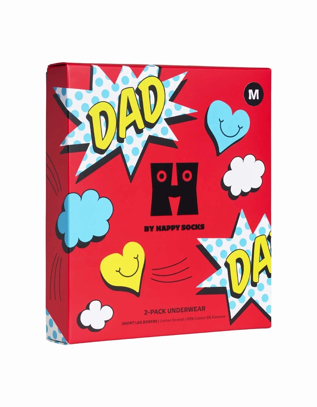 2-Pack Super Dad Boxer Trunks Gift Box, Blue/Red