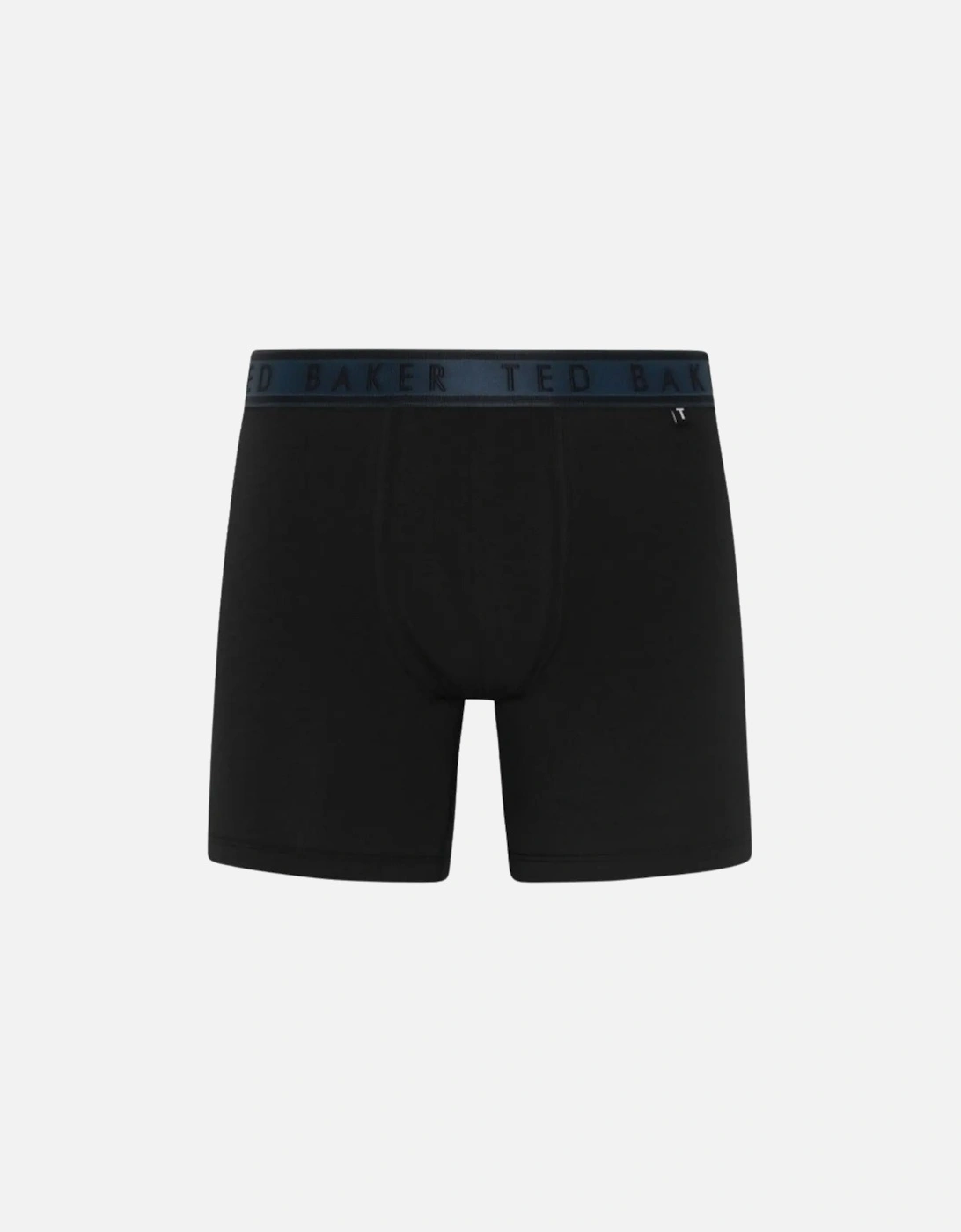 3-Pack Contrast Waistband Boxer Briefs, Black w/ blue/pool/burgundy