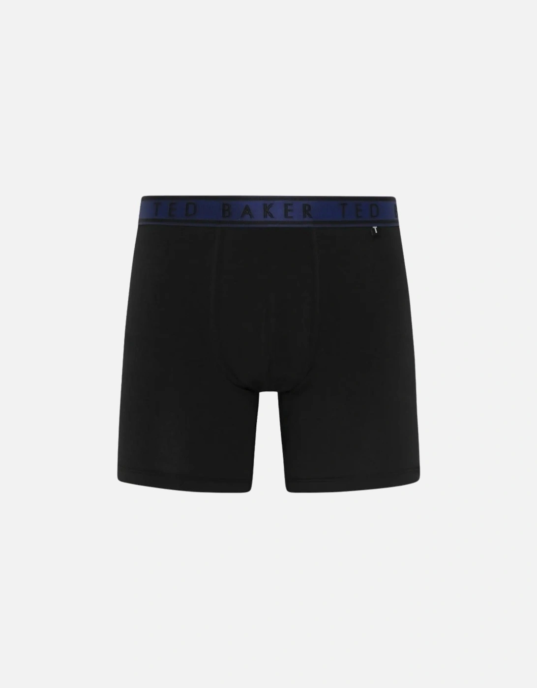 3-Pack Contrast Waistband Boxer Briefs, Black w/ blue/pool/burgundy