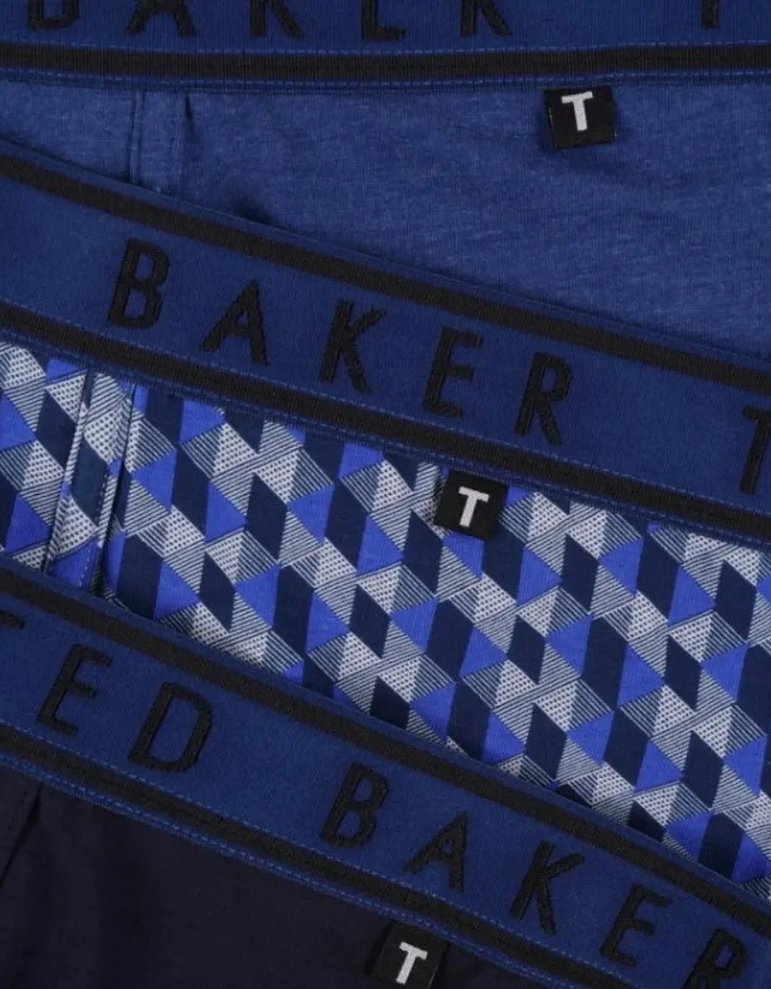 3-Pack Geo Print Boxer Briefs, Blue/Navy