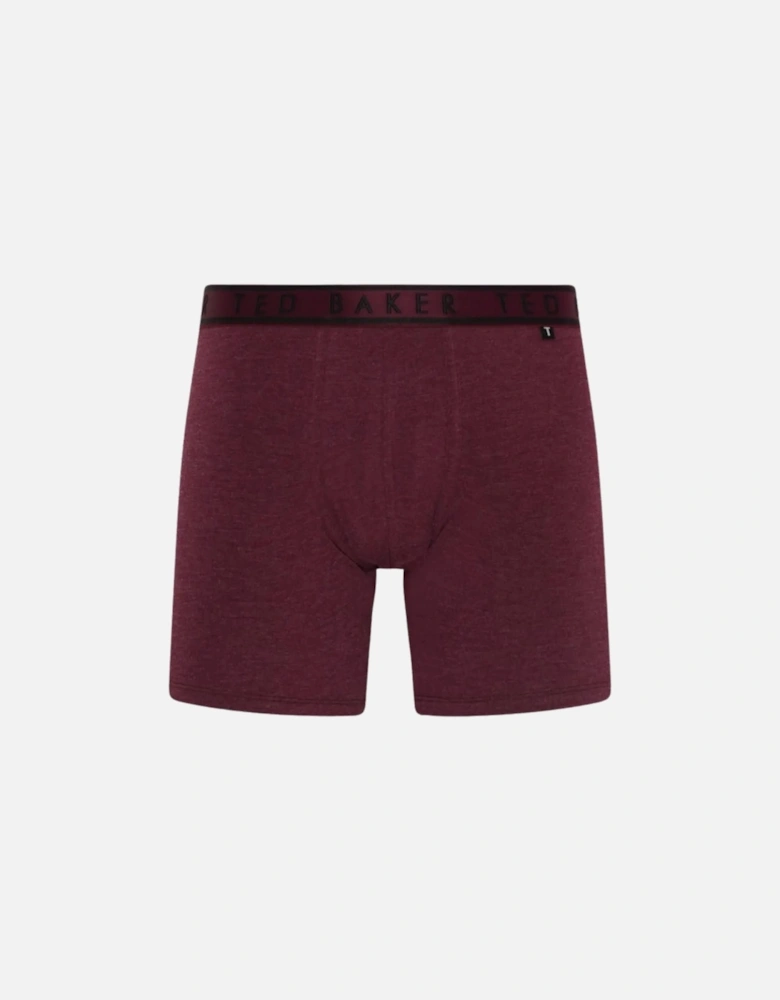 3-Pack Geo Print Boxer Briefs, Black/Claret