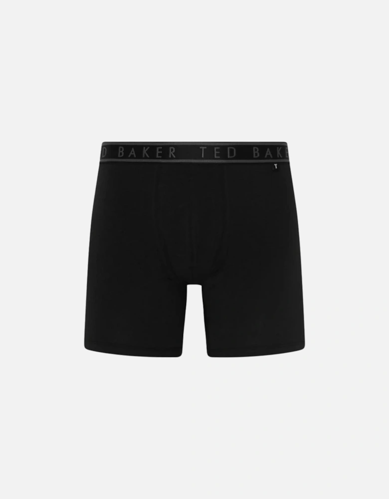 3-Pack Geo Print Boxer Briefs, Black/Claret