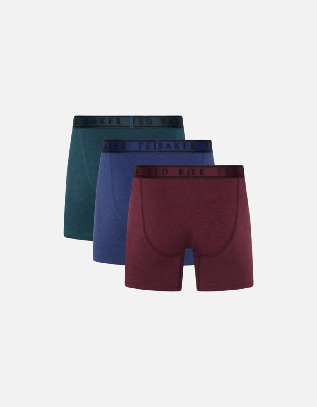 3-Pack Coloured Boxer Briefs, Blue/Pool/Burgundy