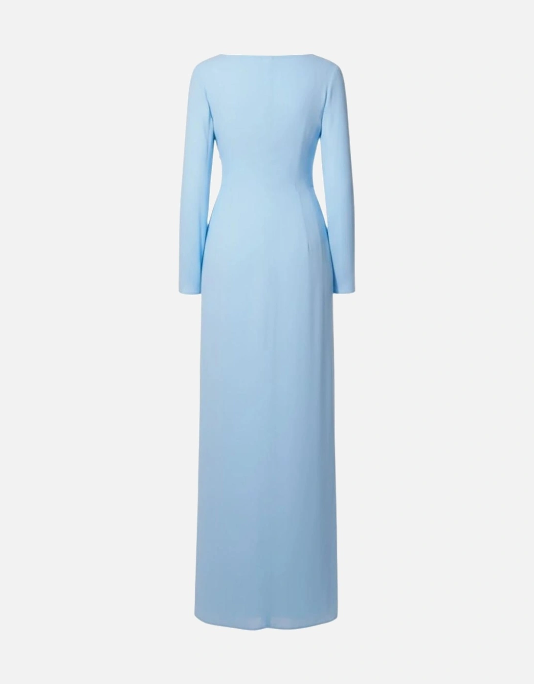 Crescent Shell Bell Sleeve Dress - Blue