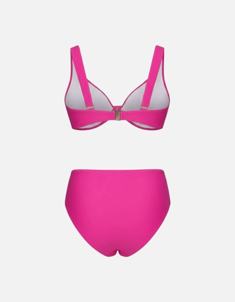 x Zandra Rhodes Nebula Shell Bikini Top - Fuchsia