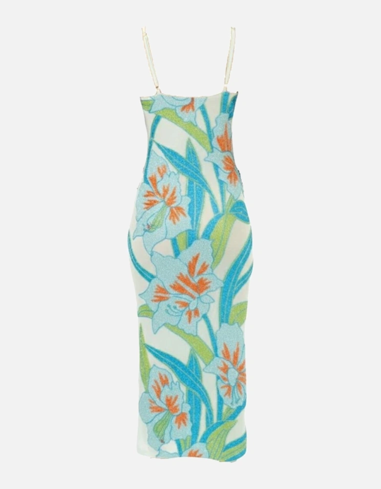 Delilah Blue Floral Midi Dress x By Poppy