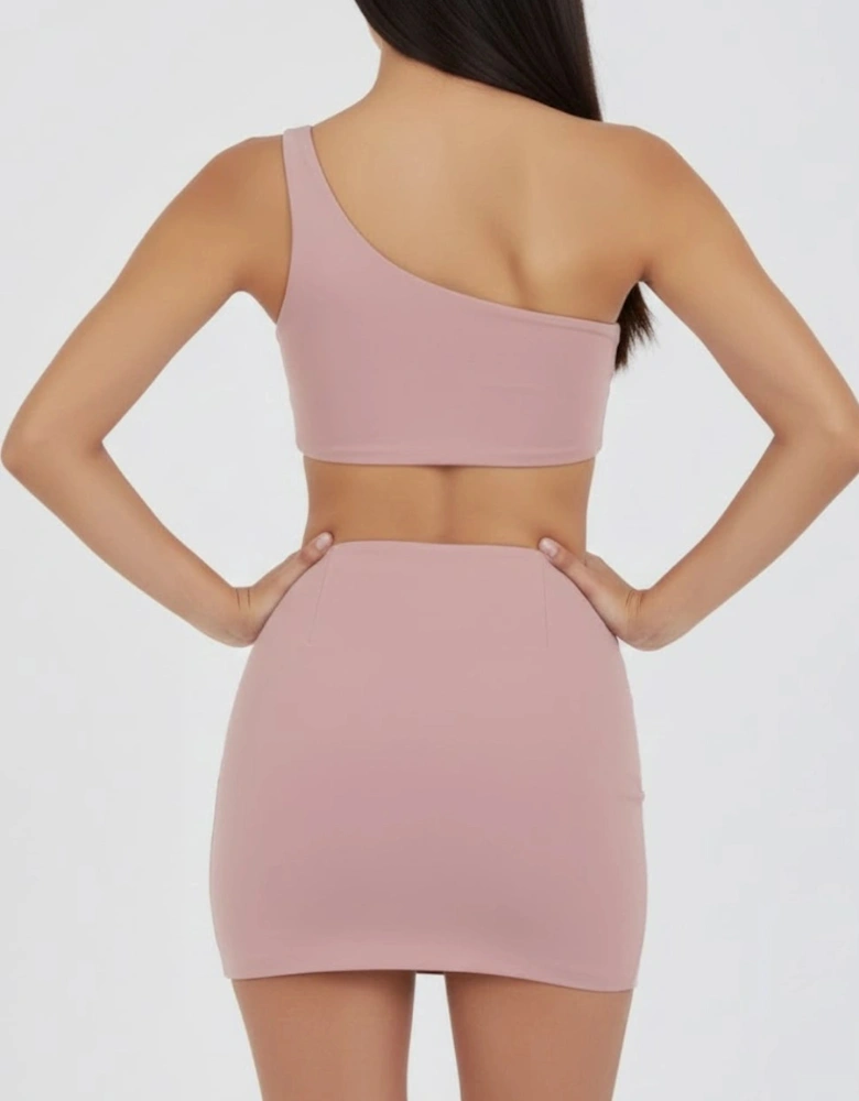 Callie Co-ord Top - Beige/Peach