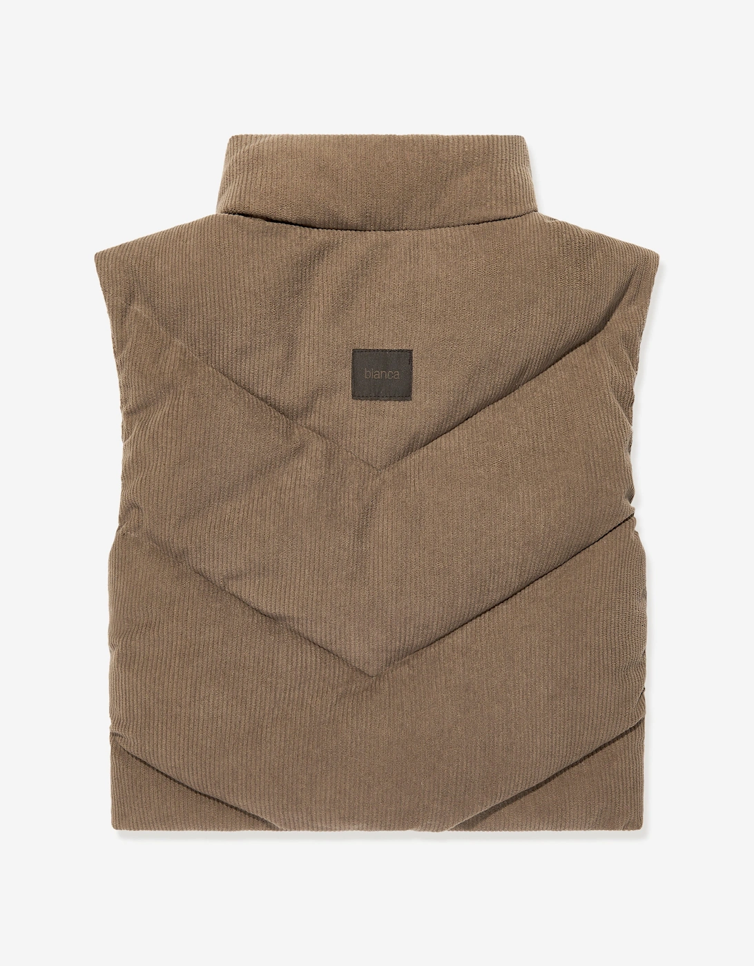 Girls Padded Velour Gilet in Brown