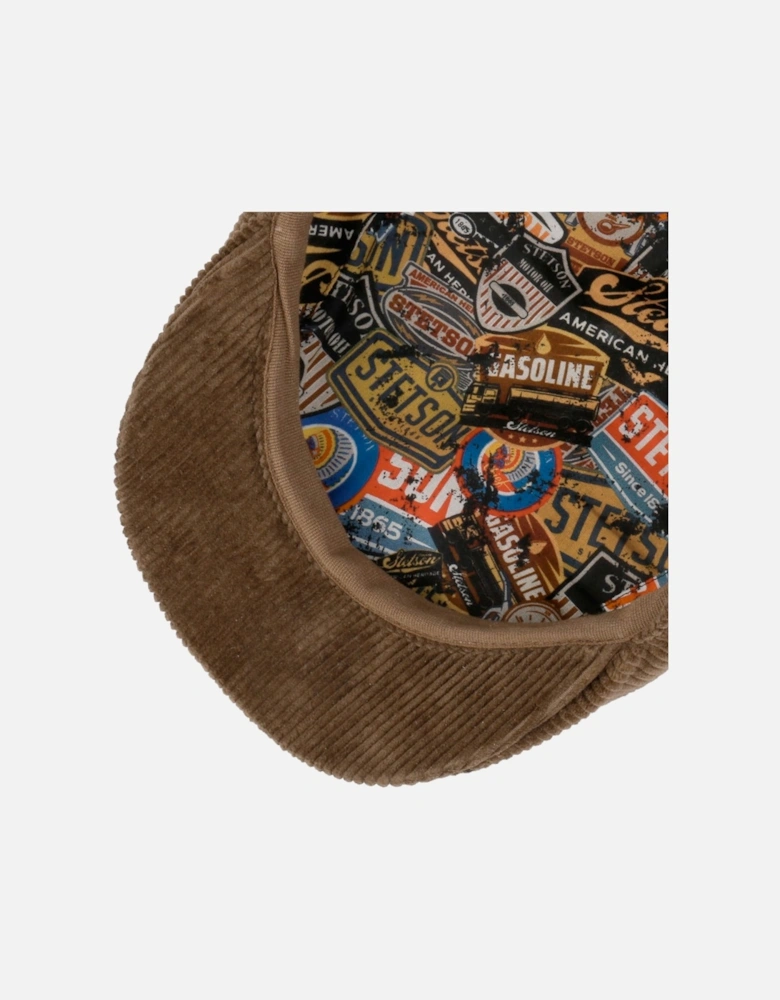 8-Panel Corduroy Flat Cap