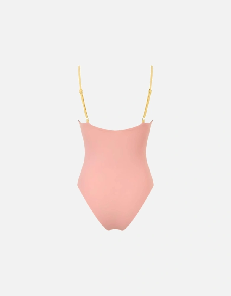 Tiffany Beaded Swimsuit Pink x By Poppy