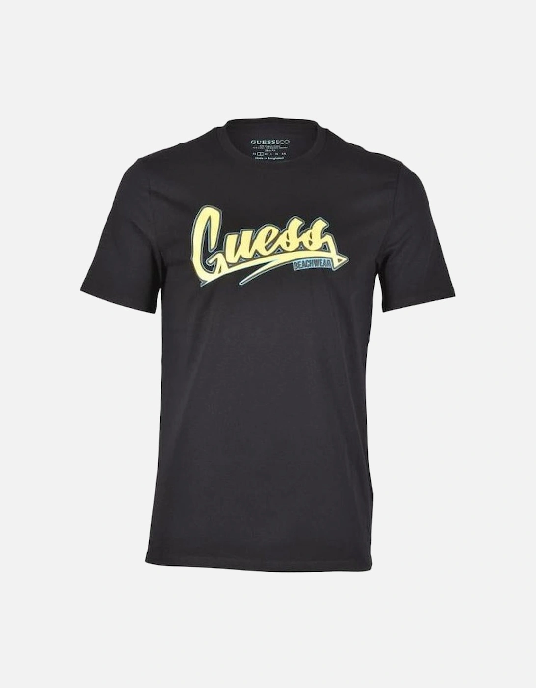 Beachwear Logo Organic Cotton T-Shirt, Jet Black, 4 of 3