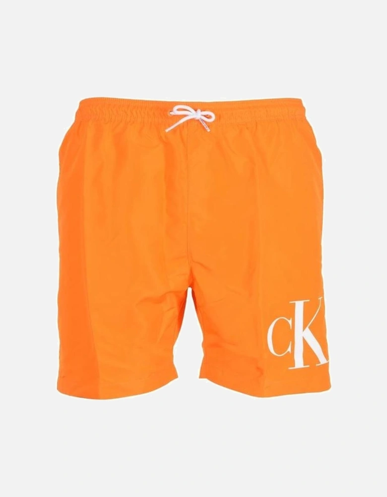 CK Logo Boys Swim Shorts, Sun Kissed Orange