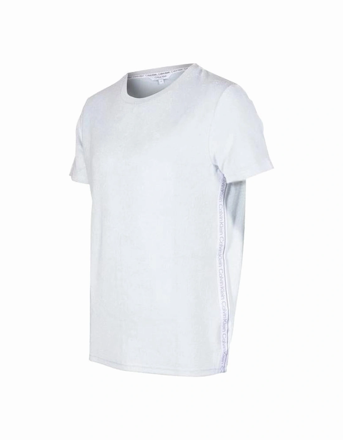 Logo Tape Towelling T-Shirt, Ice Storm Blue, 8 of 7