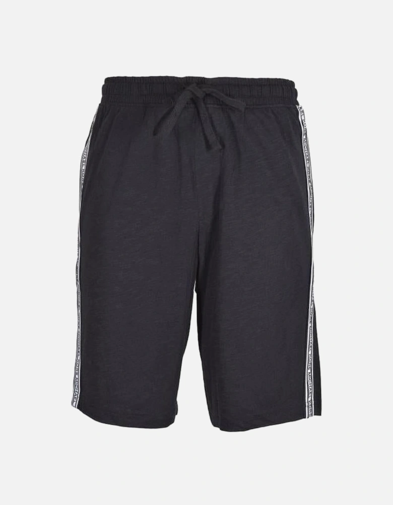 Tape Logo Tracksuit Shorts, Black