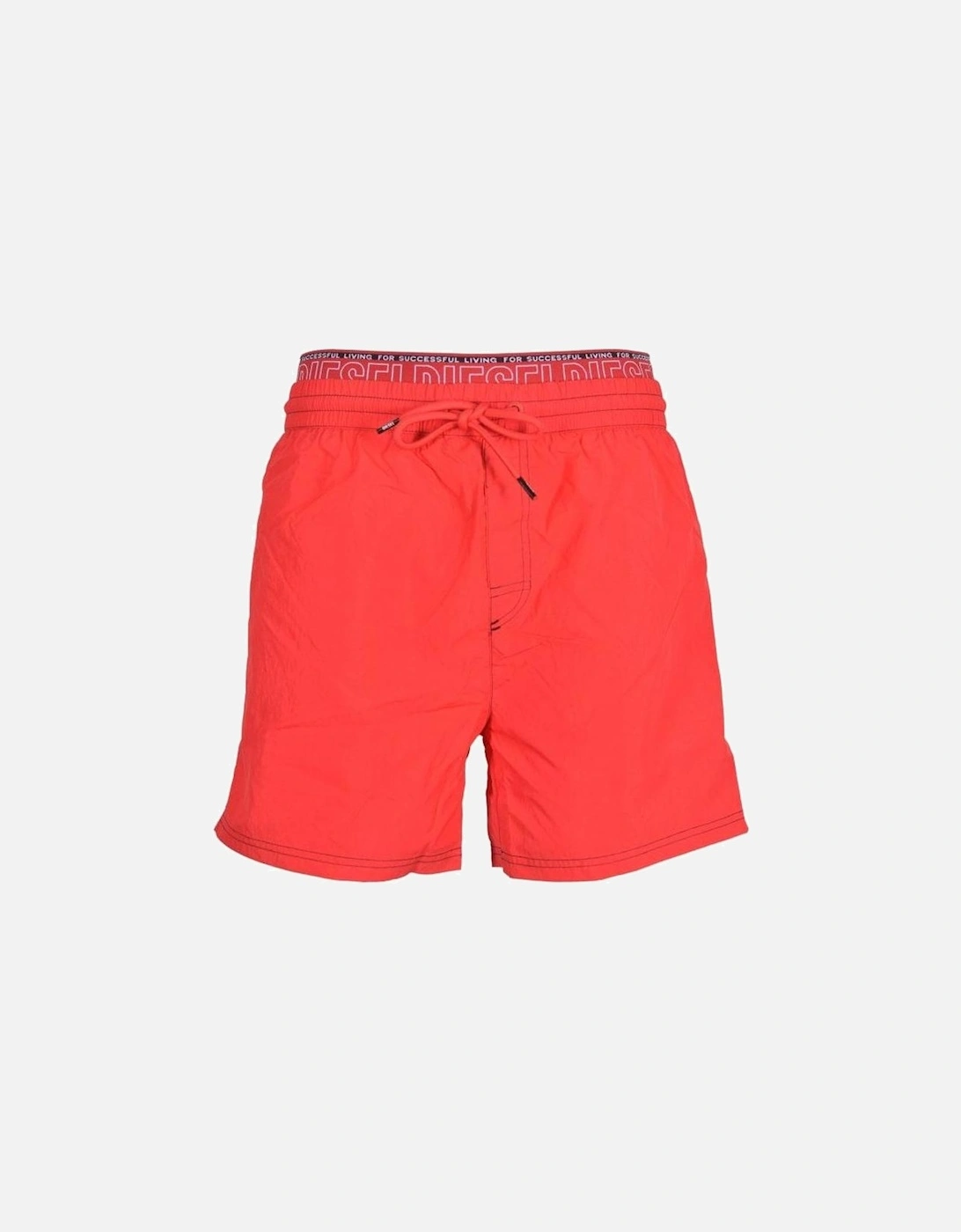 "For Successful Living" Double Waistband Swim Shorts, Red, 5 of 4