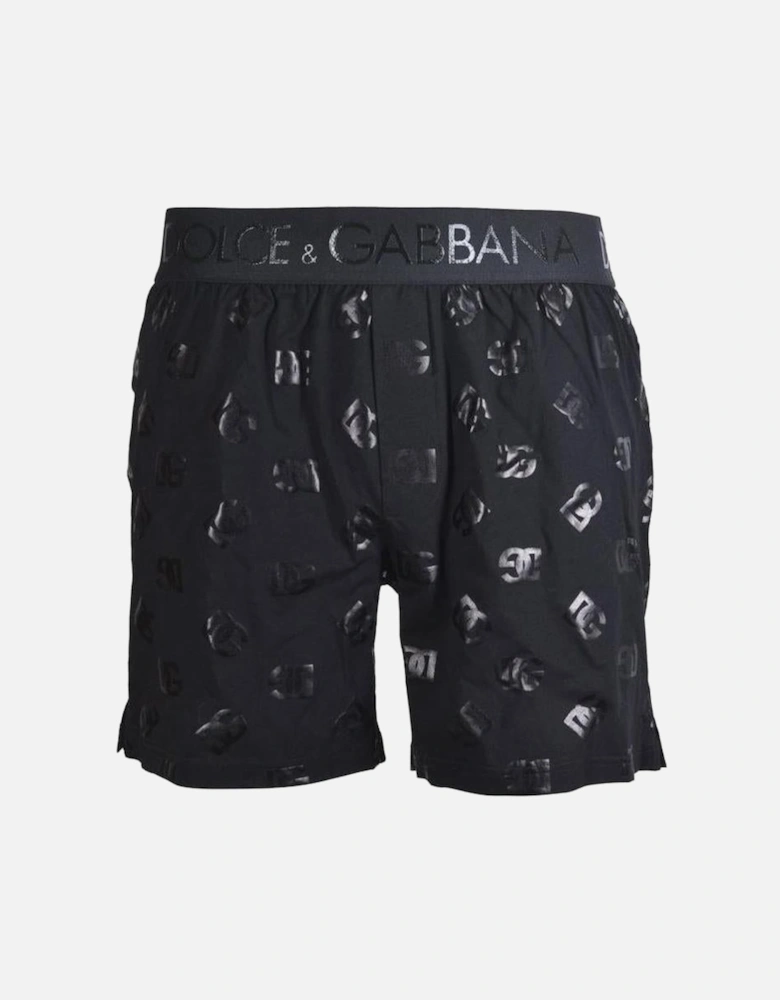 Rubberised DG Logo Boxer Shorts, Black