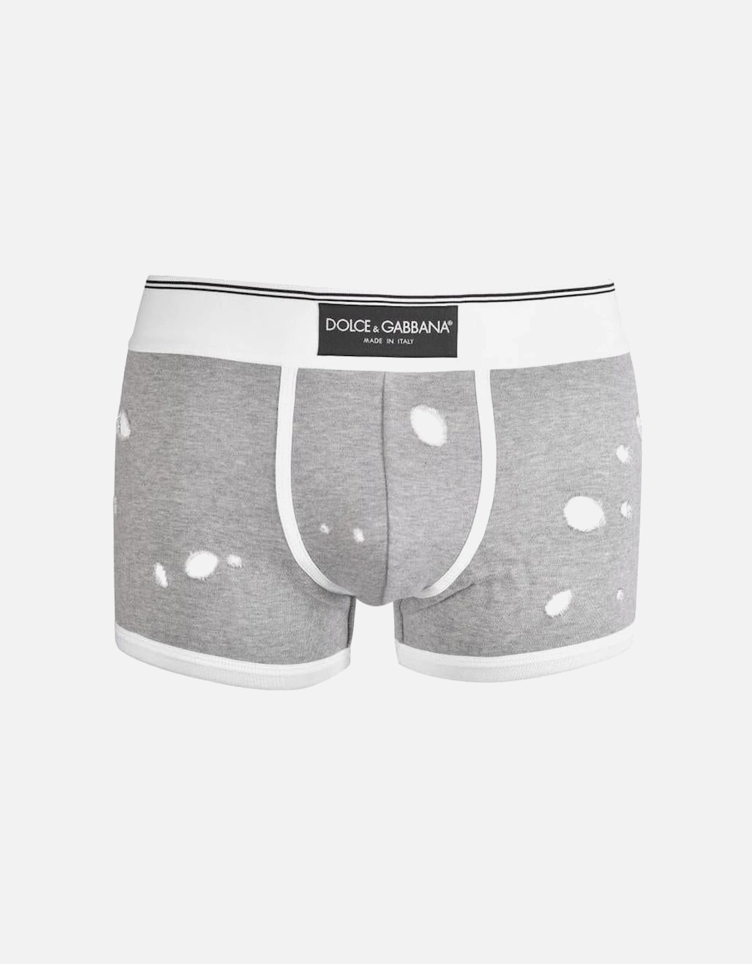 Made In Italy Label Distressed-Look Boxer Trunk, Grey/white, 4 of 3