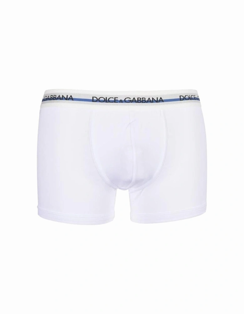 DG Monogram Trim Boxer Trunk, White