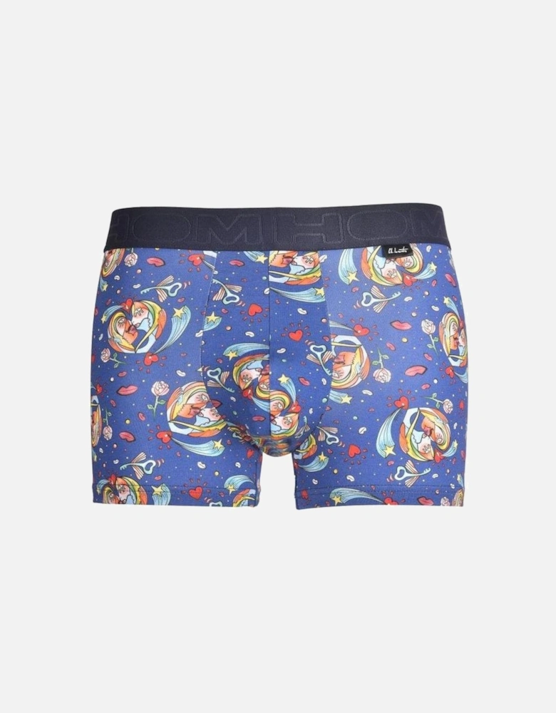 Big Bisous Print Boxer Trunk, Blue