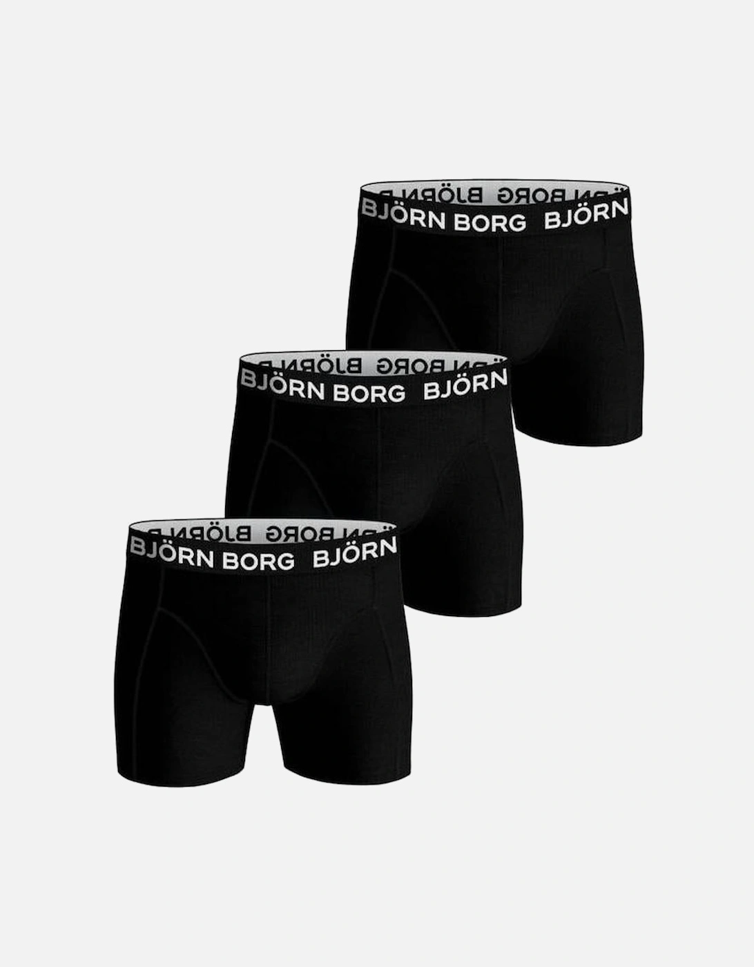 3-Pack Classic Logo Boys Boxer Trunks, Black, 4 of 3