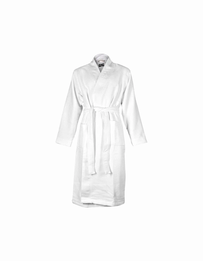 BOSS Kimono Luxe Waffle Towelling Dressing Gown, White