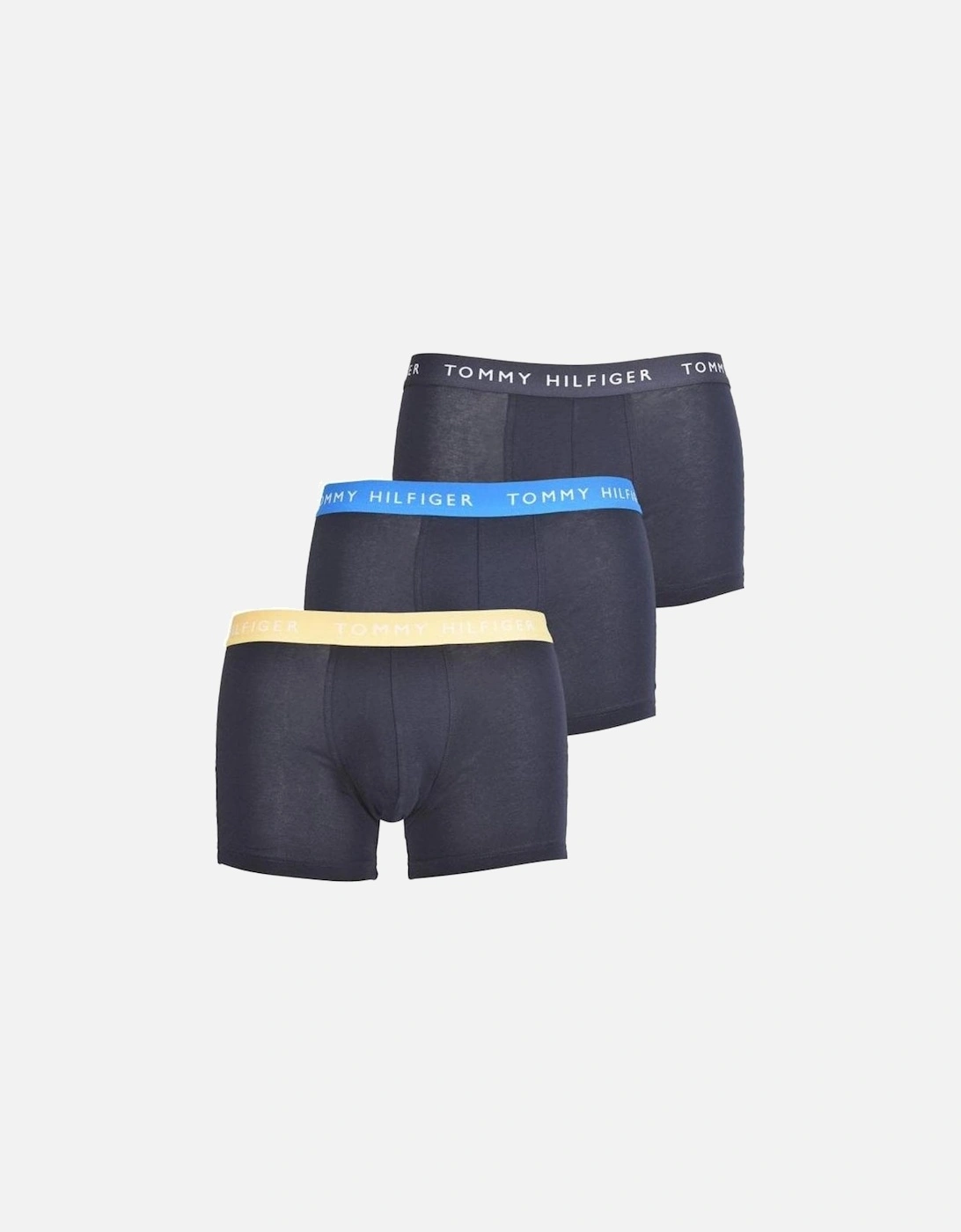 3-Pack Recycled Essentials Boxer Trunks, Navy with blue/yellow, 7 of 6
