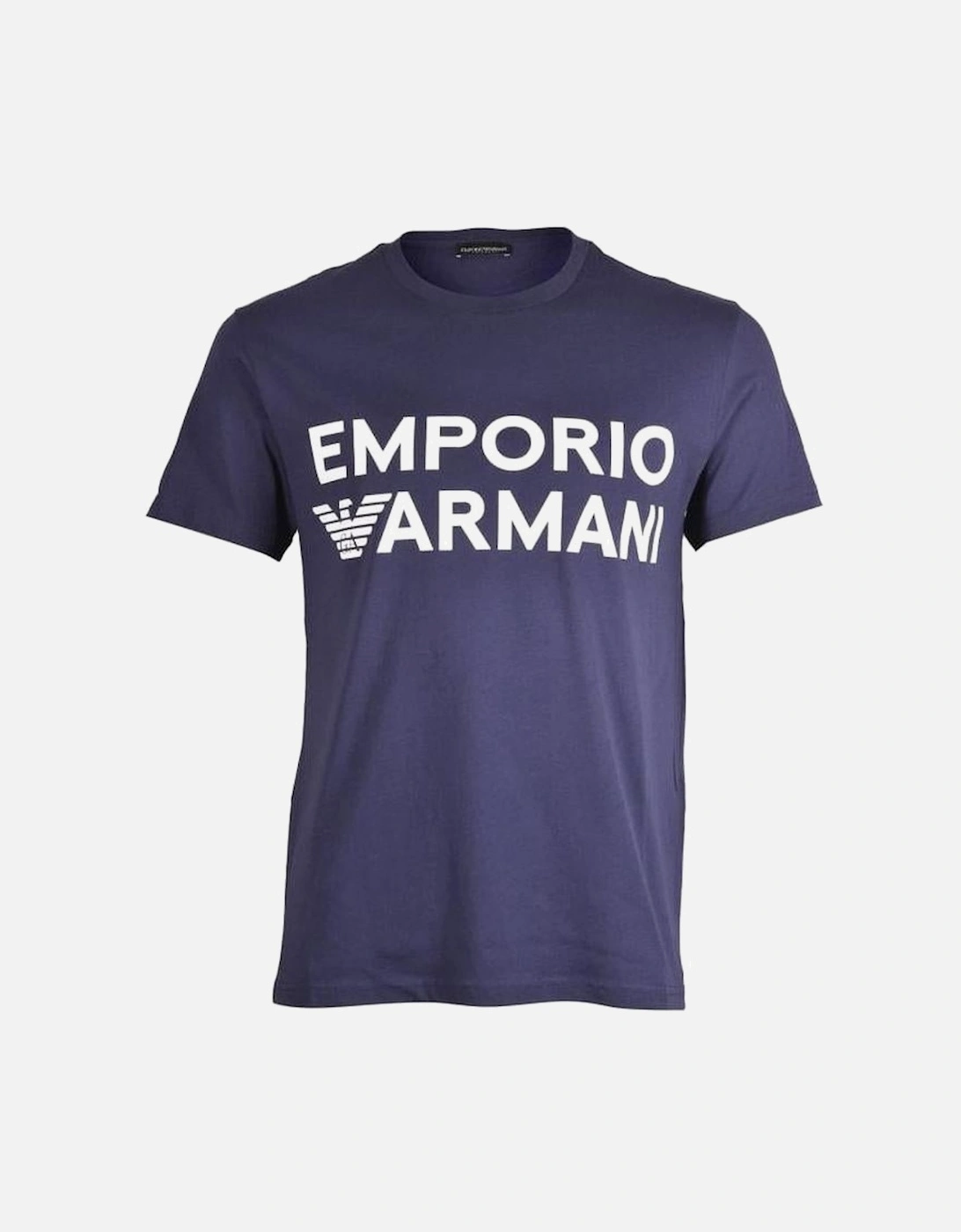 Bold Logo Crew Neck T-Shirt, Navy, 7 of 6