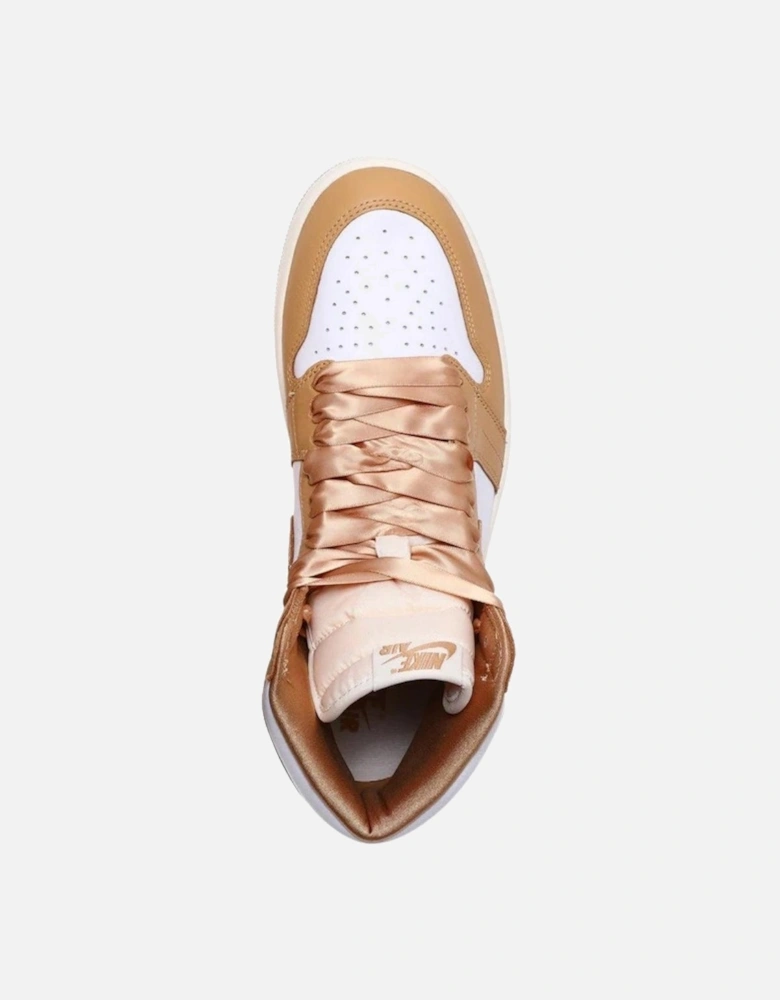 Womens/Ladies Air Jordan 1 Retro OG Praline Leather High Cut Trainers