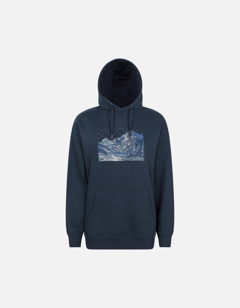 Womens/Ladies Nightscape Relaxed Fit Hoodie