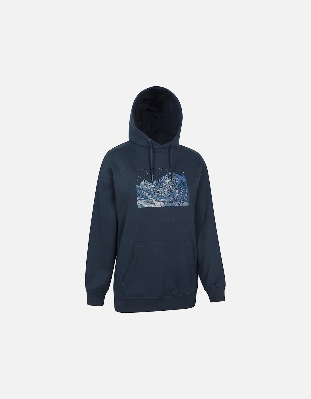 Womens/Ladies Nightscape Relaxed Fit Hoodie