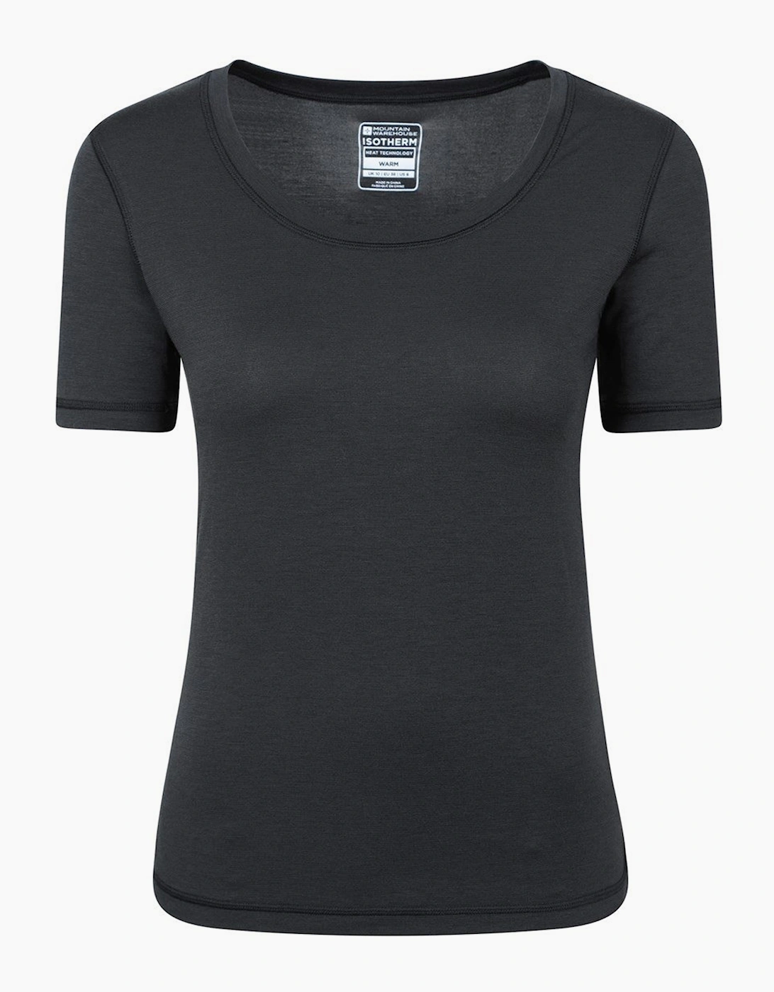 Women's Mountain Warehouse Womens/Ladies Keep The Heat Isotherm T-Shirt - Black - Size, 12
