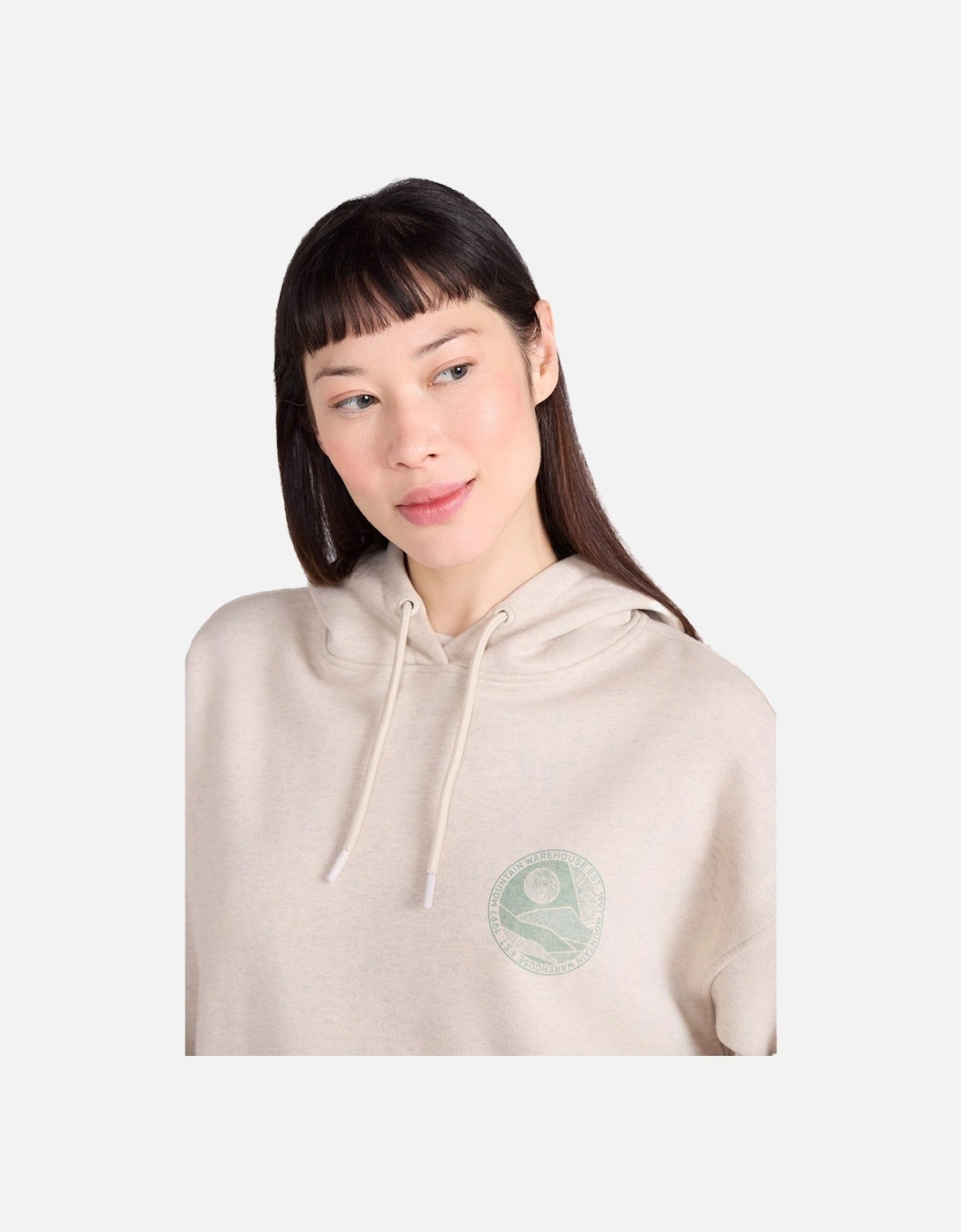 Womens/Ladies Mountain Collage Relaxed Fit Hoodie
