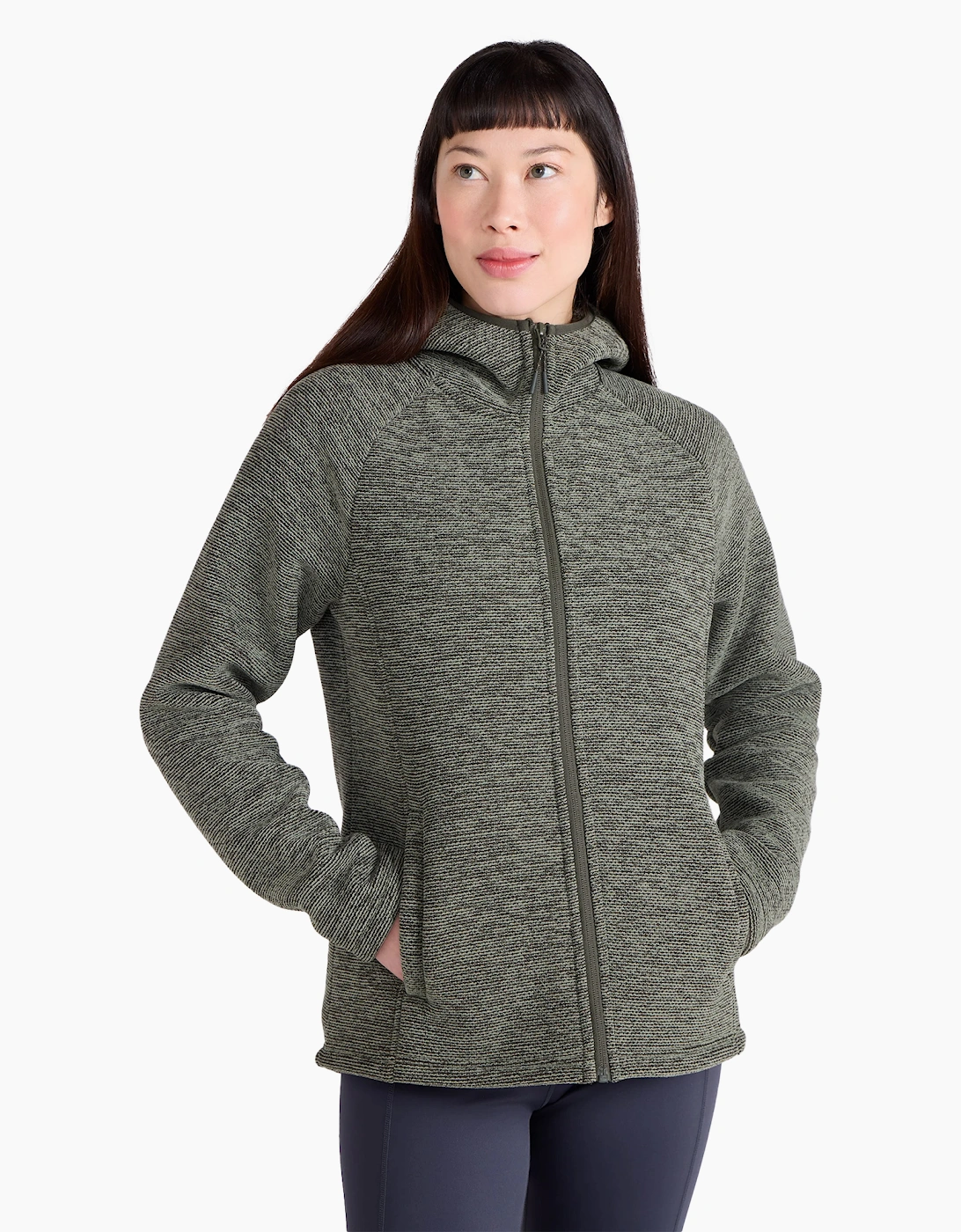 Mountain Warehouse Women's Mountain Warehouse Womens/Ladies Hayfield Melange Faux Fur Lined Fleece Top - Green