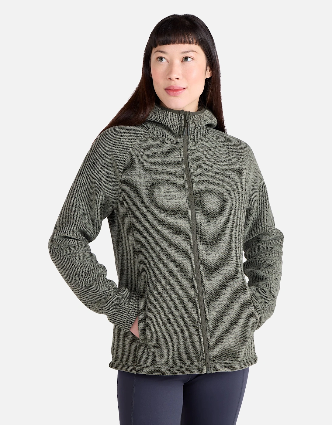 Womens/Ladies Hayfield Melange Faux Fur Lined Fleece Top, 5 of 4