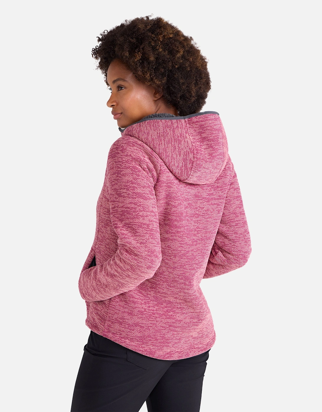 Womens/Ladies Hayfield Melange Faux Fur Lined Fleece Top