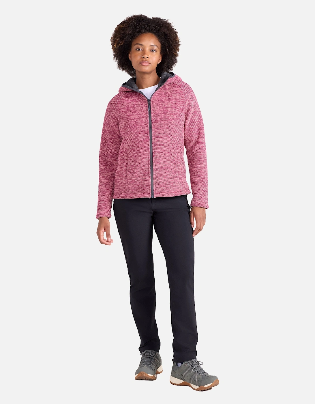 Womens/Ladies Hayfield Melange Faux Fur Lined Fleece Top