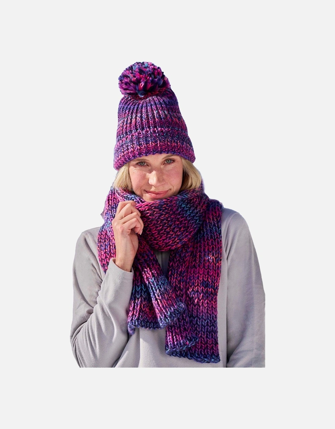 Womens/Ladies Chunky Knitted Scarf