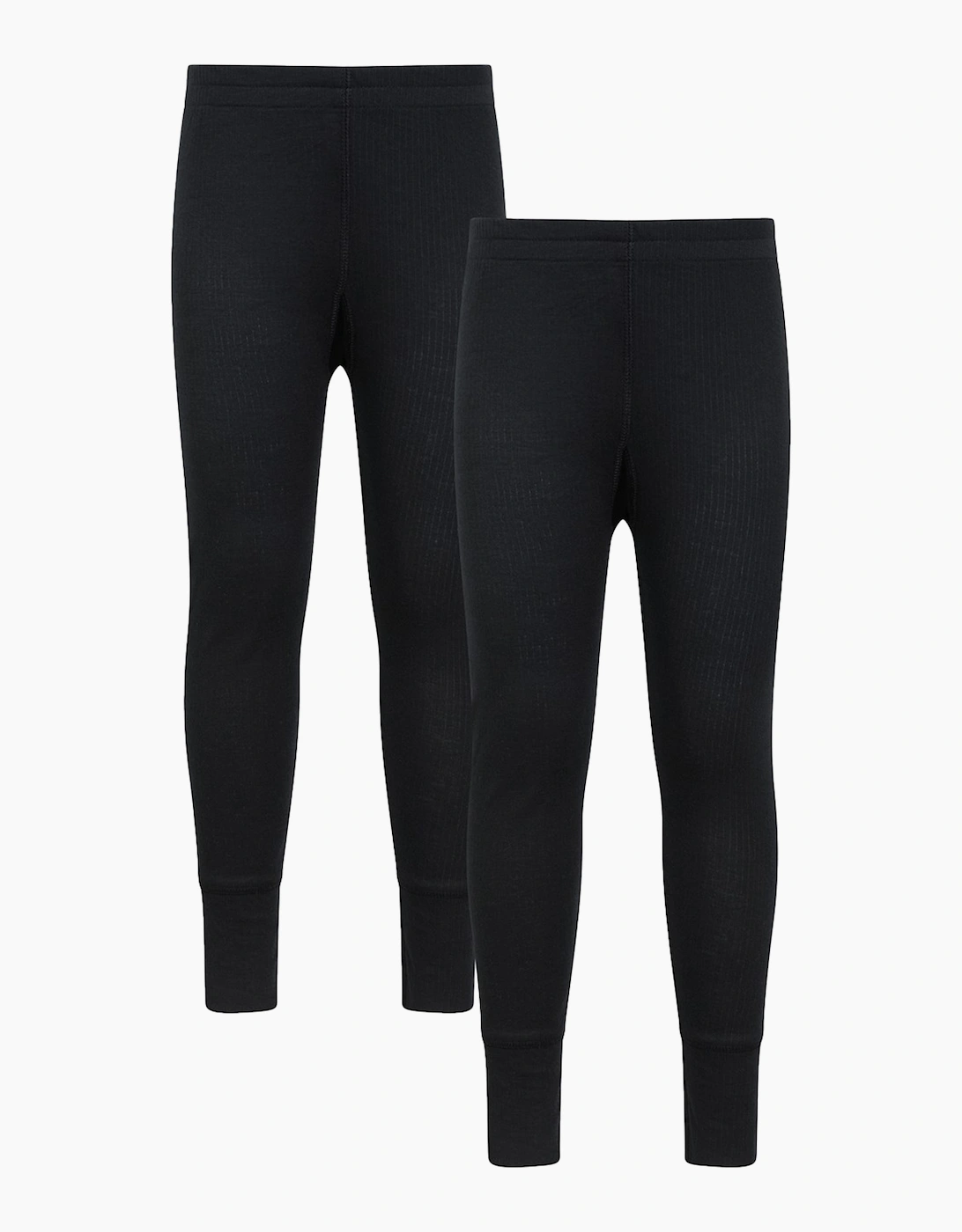 Mountain Warehouse Mountain Warehouse Childrens/Kids Talus Base Layer Bottoms (Pack of 2) - Black