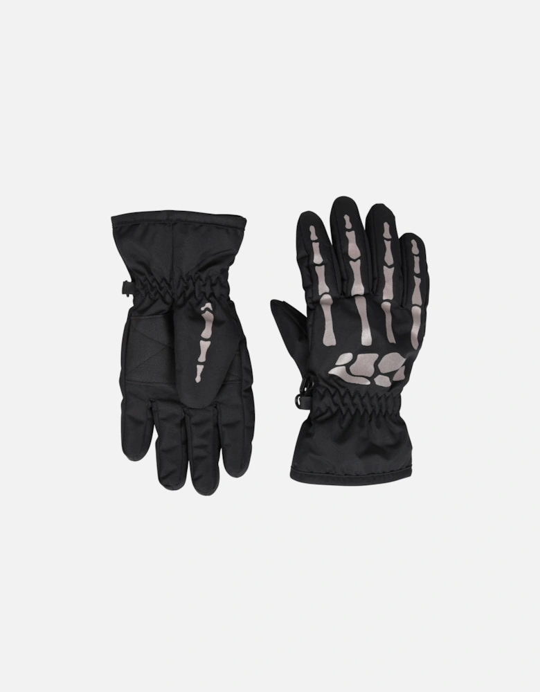 Childrens/Kids Water Resistant Skeleton Gloves