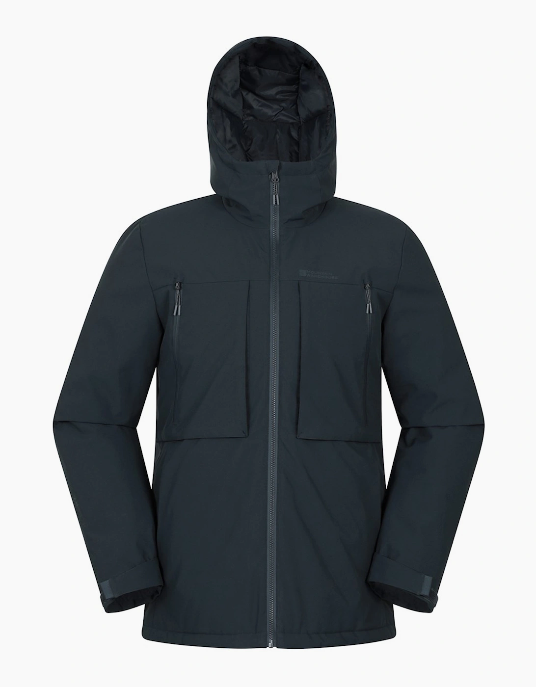 Mountain Warehouse Men's Navy Langdon Water Resistant Padded Parka - Size 42/Regular