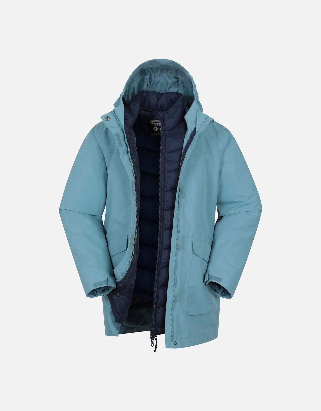 Mountain Warehouse Boys Blue/Green Childrens/ Alaskan 3 In 1 Waterproof Jacket - Size: 5 Years/6 Years Kids