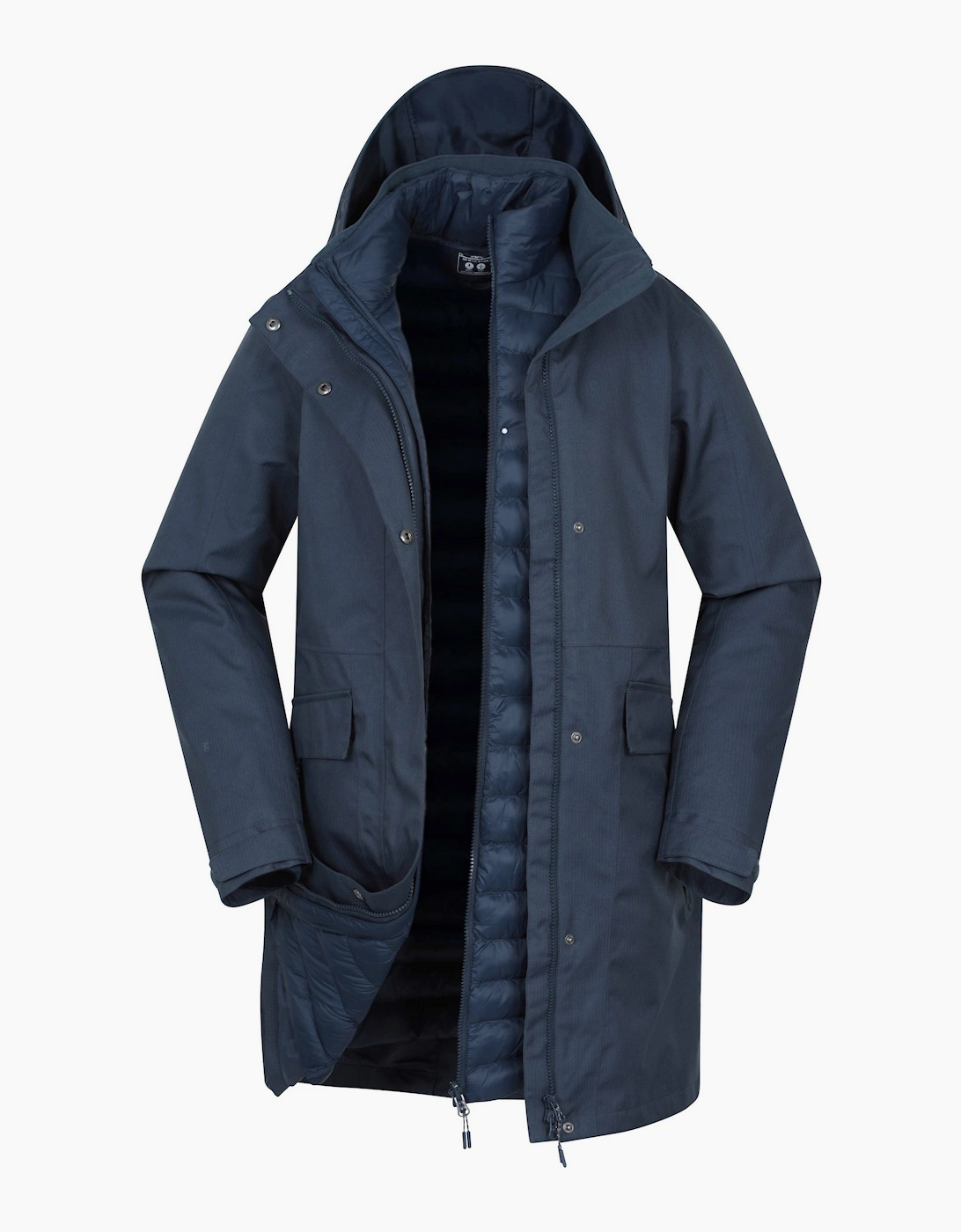 Women's Mountain Warehouse Womens/Ladies Rain On 3 in 1 Waterproof Jacket - Blue - Size: 20